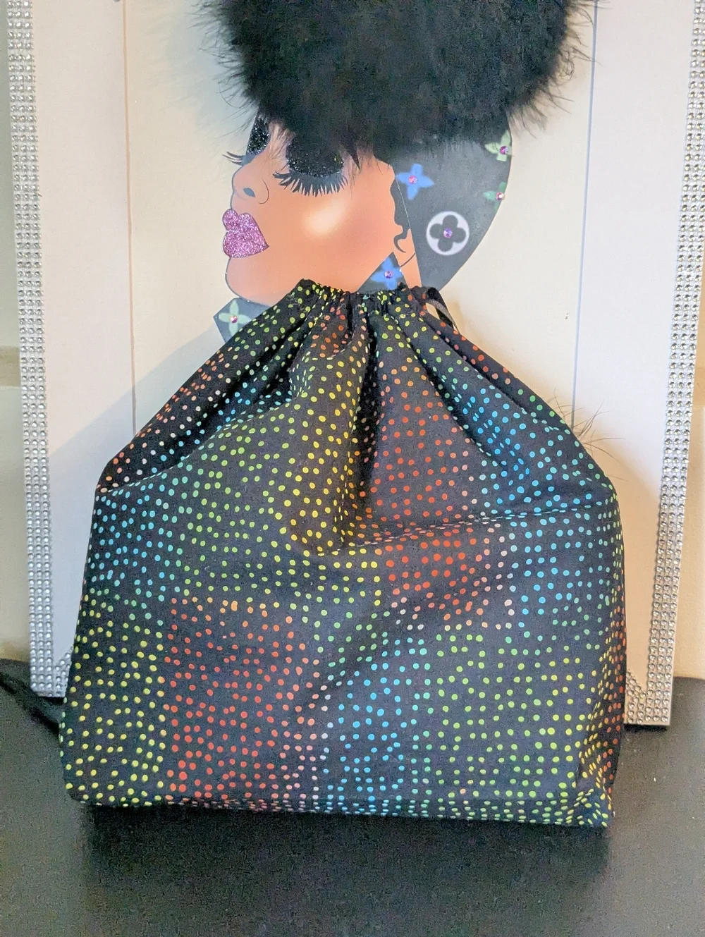Matching Custom Handmade 1 Dust Bag & 1 Purse Pillow Combo Set Size Medium -